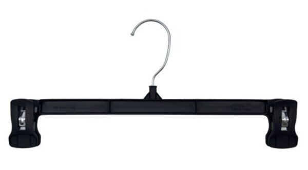 Recycled Black 10" Pinch Grip Extra Cushion Bottom Hanger