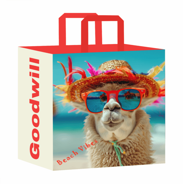 Sturdy Reusable Goodwill Branded Shopping Bags Colorful Designs - Image 3